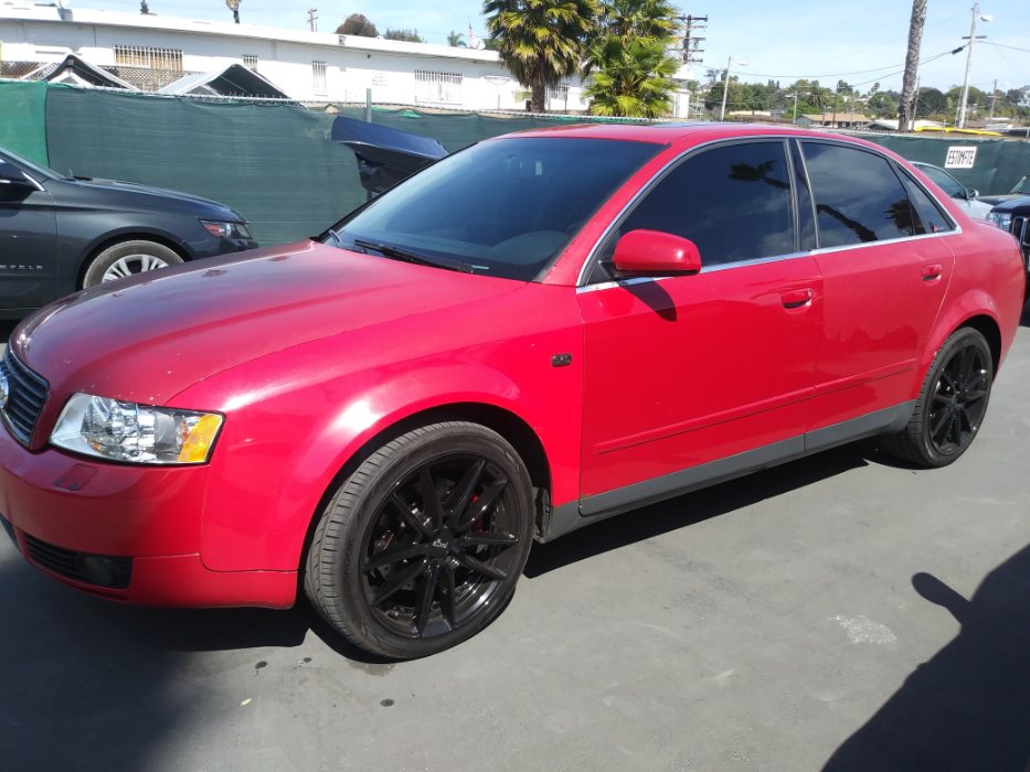 Red Audi sedan